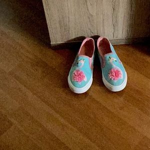 Light blue flamingo, shoes for kids